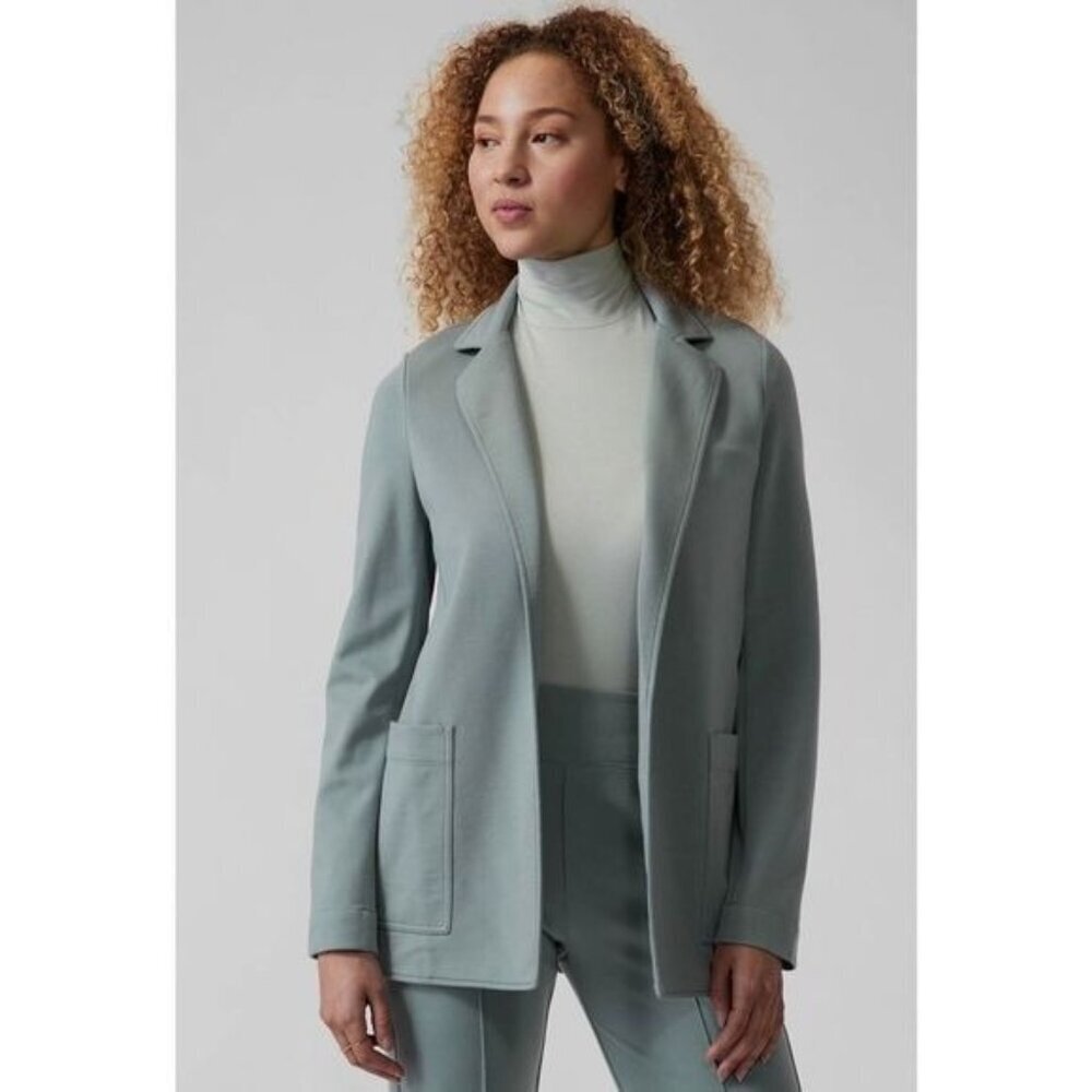 NWOT Athleta Eastbound Blazer Minimalistic Grey (Sage Green) 2